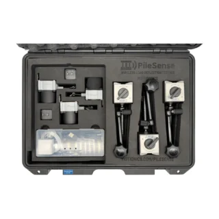 PileSense™: Wireless Load Deflection Test Kit – This custom PileSense™ kit includes 3x BluePot Bluetooth String Pots, 3x MagBases and 1x iPad. All secured in a protective carrying case with custom laser-cut foam. #PileSense #WirelessMeasurement #CustomApplicationKit [Ref: 0128261054]