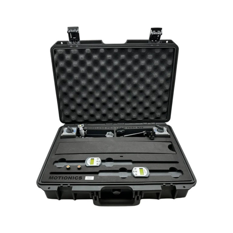 PileSense™ Wireless Load Deflection Test Kit – This PileSense™ Kit includes 2x BlueDial Bluetooth Digital Dial Indicators and 2x MagBases in a protective carrying case with custom laser-cut foam. #PileSense #WirelessMeasurement #CustomApplicationKit [Ref: 1202250950]
