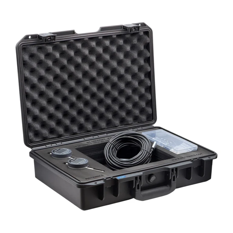 REF: 0618261212 | This custom BlueDial kit includes 2x BlueDial Bluetooth digital dial indicators with a USB hub and 50ft USB extension cable in a protective carrying case with custom laser-cut foam. #BlueDial #WirelessMeasurement #CustomApplicationKit