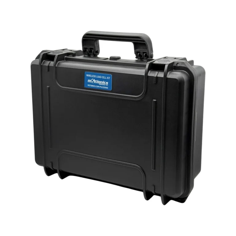 This custom Wireless Load Cell Kit includes 1x Wireless Tension Load Cell, 1x Wireless Compression Load Cell and batteries in a protective carrying case with custom laser-cut foam. #WirelessLoadGauge #PileSense #WirelessMeasurement #CustomApplicationKit [Ref: 1216250417]