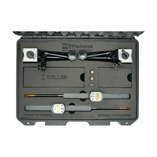 PileSense™ Wireless Load Deflection Test Kit – This PileSense™ kit includes 2x BlueDial Bluetooth Digital Dial Indicators and 2x MagBases with accessories in a protective carrying case with custom laser-cut foam and Keller company branding. #PileSense #WirelessMeasurement #CustomApplicationKit [Ref: 1203251044]