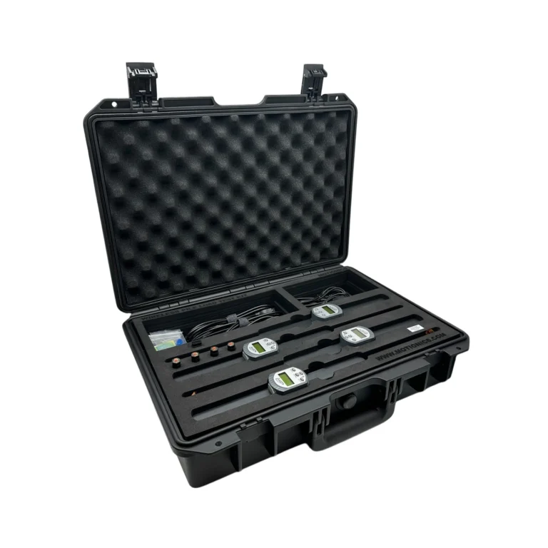 PileSense™: Wireless Load Deflection Test Kit – This PileSense™ custom kit includes 4x BlueDialLT (BDLT-402) Bluetooth Digital Dial Indicators and 4x WiMER1. #PileSense #WirelessMeasurement #CustomApplicationKit [Ref: 1028251014]