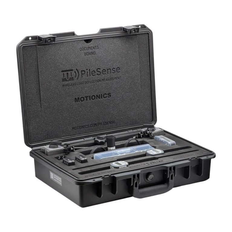 REF: 0428261205 | This PileSense wireless load deflection test kit (1/1) was designed for Keller and includes 2x BlueDial Bluetooth digital dial indicators, 2x MagBase magnetic bases, 1x BluePSI Bluetooth pressure sensor and 1x T-Adapter with 38 Coupling in a protective carrying case with custom laser-cut foam.
#PileSense #WirelessMeasurement #CustomApplicationKit