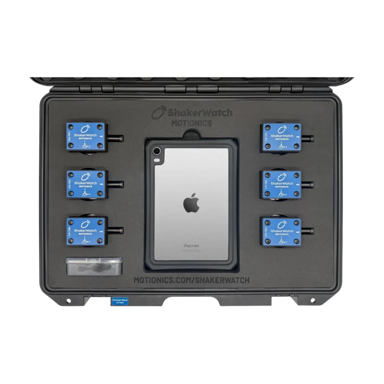 REF: 0702260408 | This ShakerWatch kit comes with 6x ShakerWatch wireless vibration analyzers and an iPad mini in a protective carrying case with custom laser-cut foam. #ShakerWatch #VibrationAnalysis #CustomApplicationKit