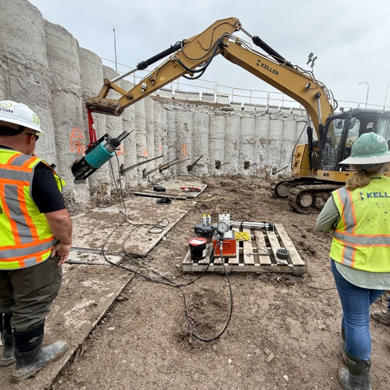 PileSense™ Wireless Load Deflection Test Kit – Keller used this PileSense™ kit which included BluePot Bluetooth String Pots and a BluePSI Bluetooth Pressure Sensor. #PileSense #WirelessMeasurement #InTheField [Ref: 1125251014]