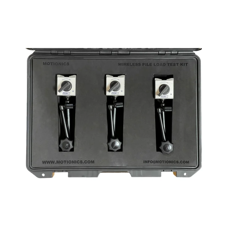 PileSense™ Wireless Load Deflection Test Kit – This PileSense™ MagBase kit includes 3x Magnetic Bases in a protective case with custom laser-cut foam. #PileSense #WirelessMeasurement #CustomApplicationKit [Ref: 1125250330]