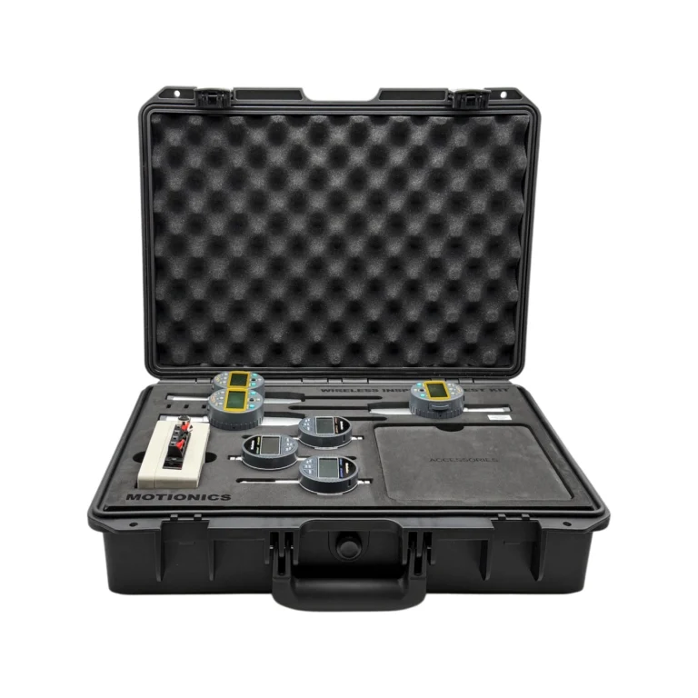 Wireless Inspection Test Kit – This Wireless Inspection Test Kit includes 6x BlueDial Bluetooth Digital Dial Indicators and 1x WiMER10 Wireless Transmitter for Analog Gauges in a protective carrying case with custom laser-cut foam. #WirelessInspectionKit #WirelessMeasurement #CustomApplicationKit [Ref: 1106250505]