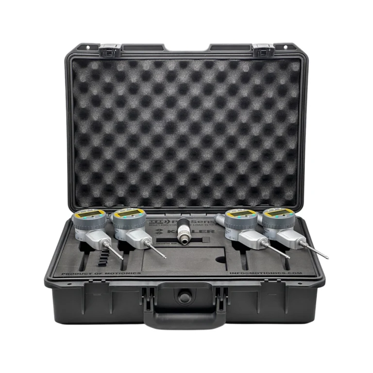 PileSense™: Wireless Load Deflection Test Kit – This PileSense™ Kit includes 4x BlueDial Bluetooth Digital Dial Indicators and 1x BluePSI Bluetooth Pressure Sensor in custom laser-cut foam with Keller company branding. #PileSense #WirelessMeasurement #CustomApplicationKit [Ref: 1202251111]