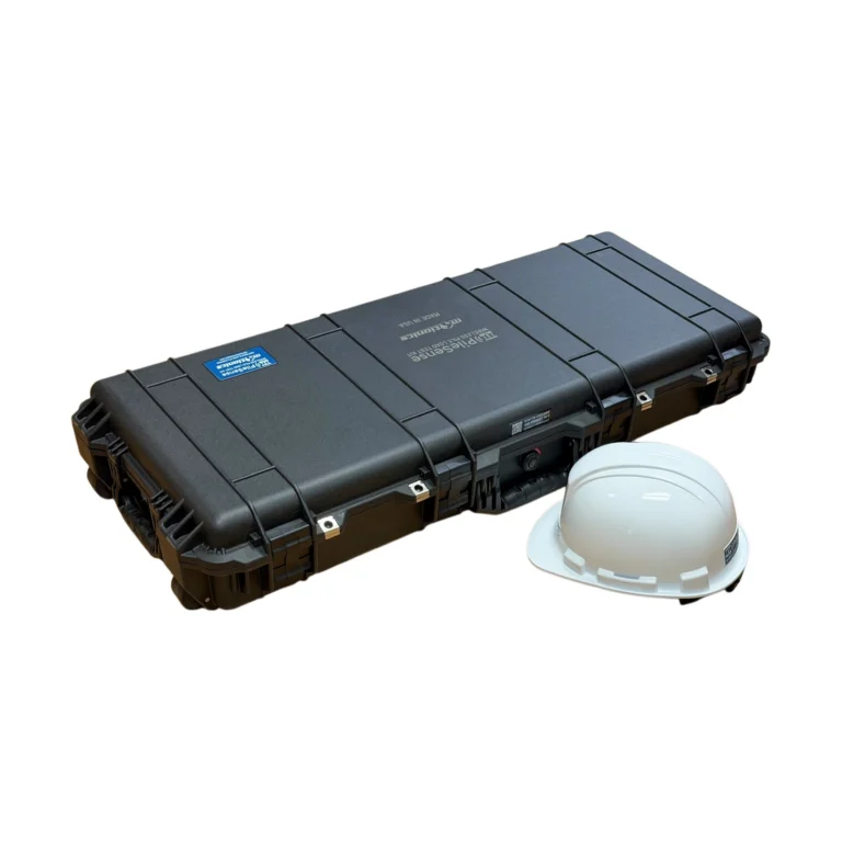 PileSense™: Wireless Load Deflection Test Kit – This PileSense™ Custom Kit includes 6x BlueDialLT Bluetooth Digital Dial Indicators, 6x WiMER1, 1x BluePSI Bluetooth Pressure Sensor and 6x MagBases in a large Pelican protective carrying case with custom laser-cut foam. #PileSense #WirelessMeasurement #CustomApplicationKit # [Ref: 1114251113]
