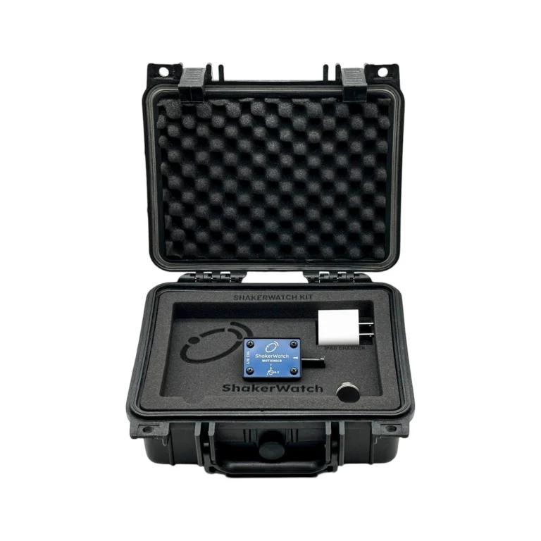 ShakerWatch: Wireless Vibration Analyzer for Shakers – This ShakerWatch Kit comes with 1x ShakerWatch Triaxial Accelerometer, 1x iPad mini and accessories. #ShakerWatch #VibrationAnalysis #CustomApplicationKit [Ref: 1029250317]