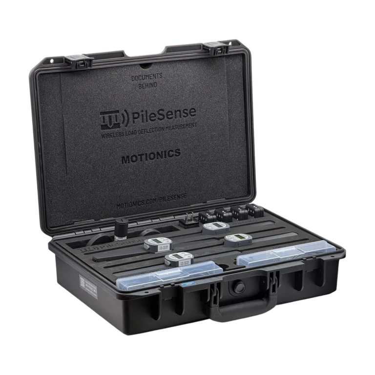 REF: 0428261206 | This PileSense wireless load deflection test kit (1/2) was designed for Keller and includes 4x BlueDial Bluetooth digital dial indicators, 4x WiMER wireless transmitters, 1x BluePSI Bluetooth pressure sensor and 1x T-Adapter with 38 Coupling in a protective carrying case with custom laser-cut foam.
#PileSense #WirelessMeasurement #CustomApplicationKit