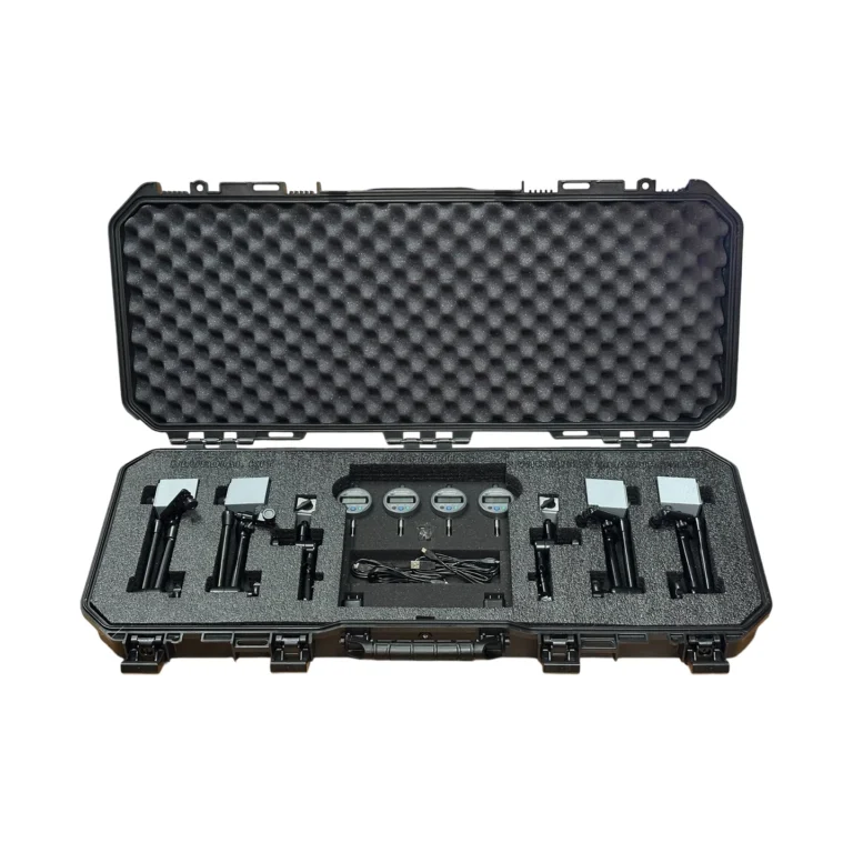 BlueDial Kit: Bluetooth Digital Dial Indicators – This custom BlueDial Kit includes 4x BlueDials, 4x Large MagBases, 2x Small MagBases + Accessories in a 40" Protective Carrying Case with Laser-Cut Foam. #BlueDial #WirelessMeasurement #CustomApplicationKit [Ref: 1029251302]