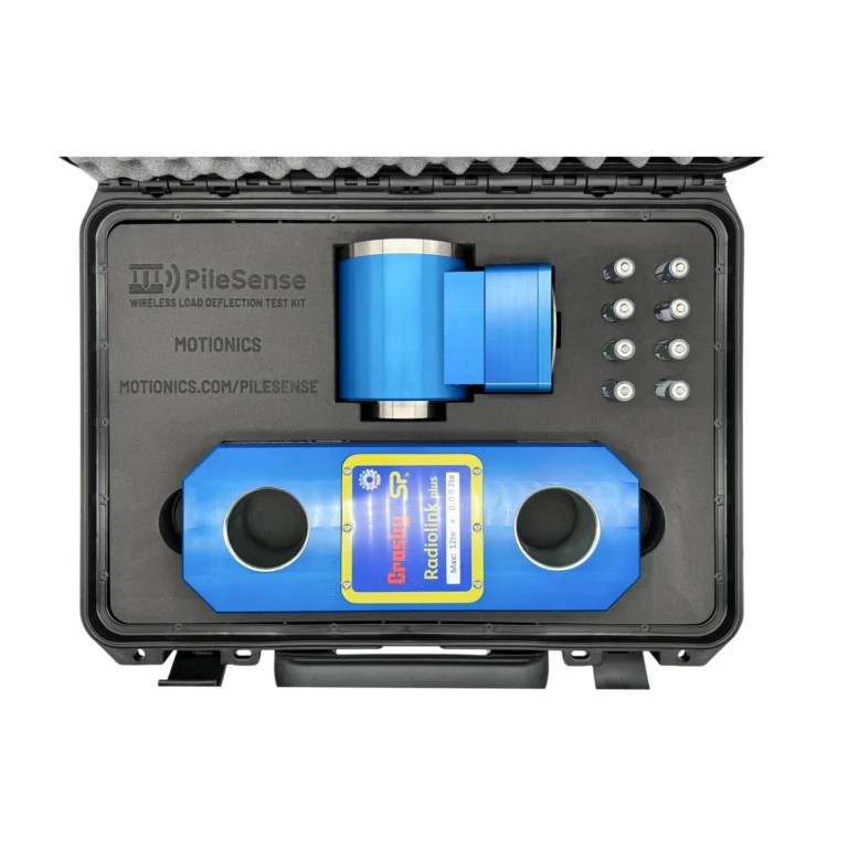 This custom Wireless Load Cell Kit includes 1x Wireless Tension Load Cell, 1x Wireless Compression Load Cell and batteries in a protective carrying case with custom laser-cut foam. #WirelessLoadGauge #PileSense #WirelessMeasurement #CustomApplicationKit [Ref: 1216250417]